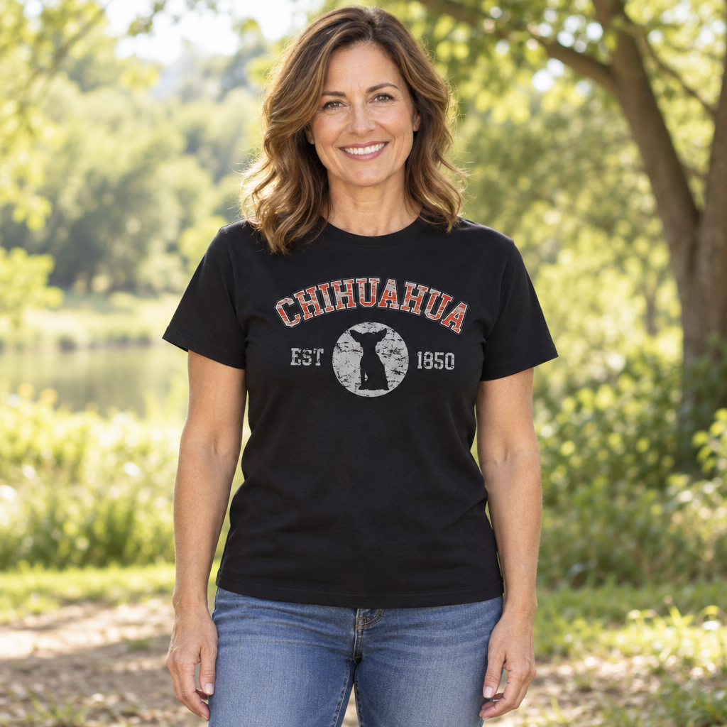 Chihuahua Established 1850 — Black T-Shirt — lifestyle hero