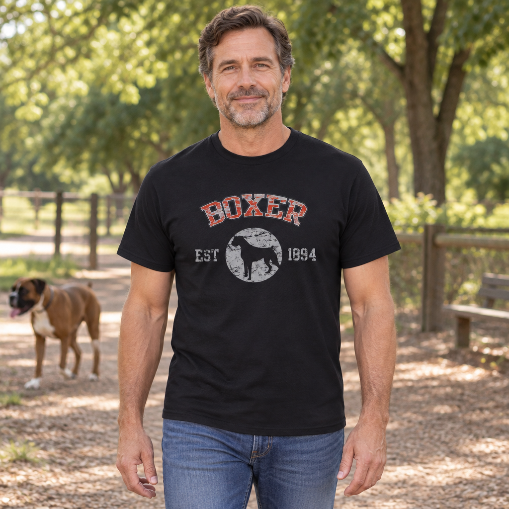 Boxer Established 1894 — Black T-Shirt — lifestyle hero
