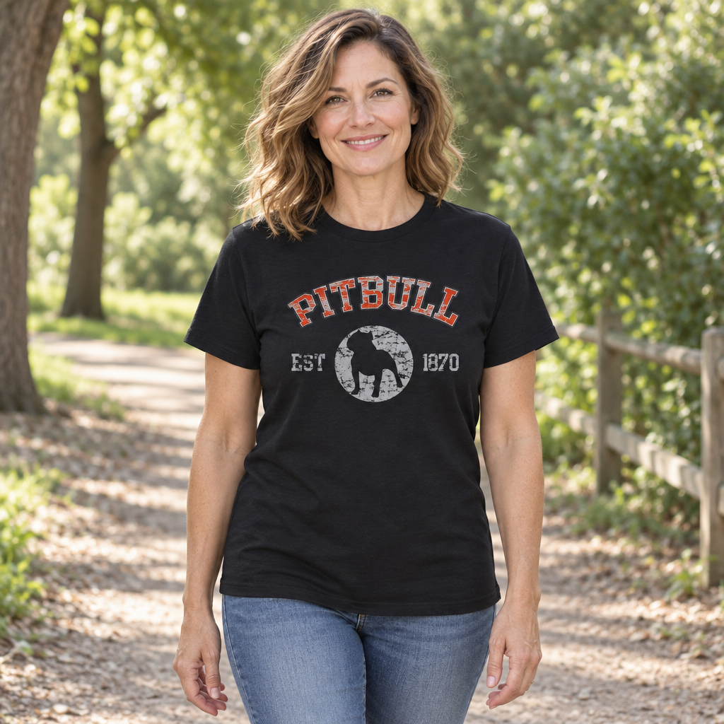 Pitbull Established 1870 — Black T-Shirt — lifestyle hero