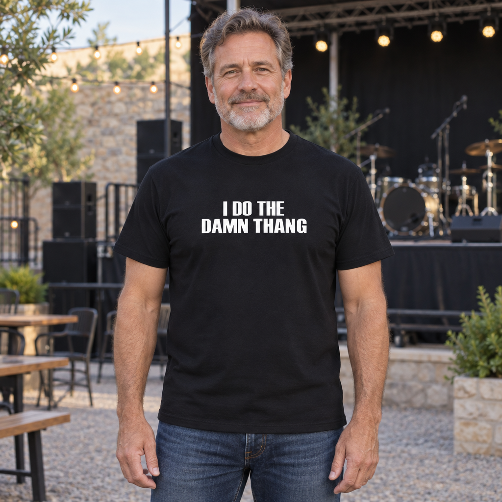I Do the Damn Thang — Black T-Shirt — lifestyle hero