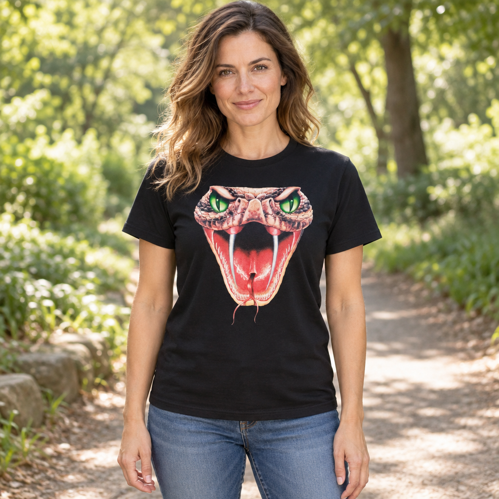 Viper Fangs — Black T-Shirt — lifestyle hero