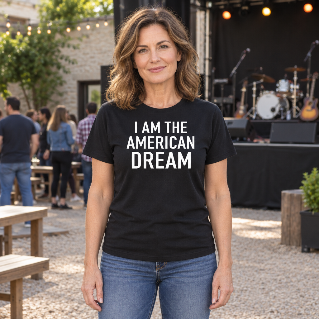 I Am the American Dream — Black T-Shirt — lifestyle hero