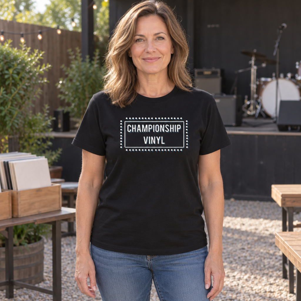 Championship Vinyl — Black T-Shirt — lifestyle hero