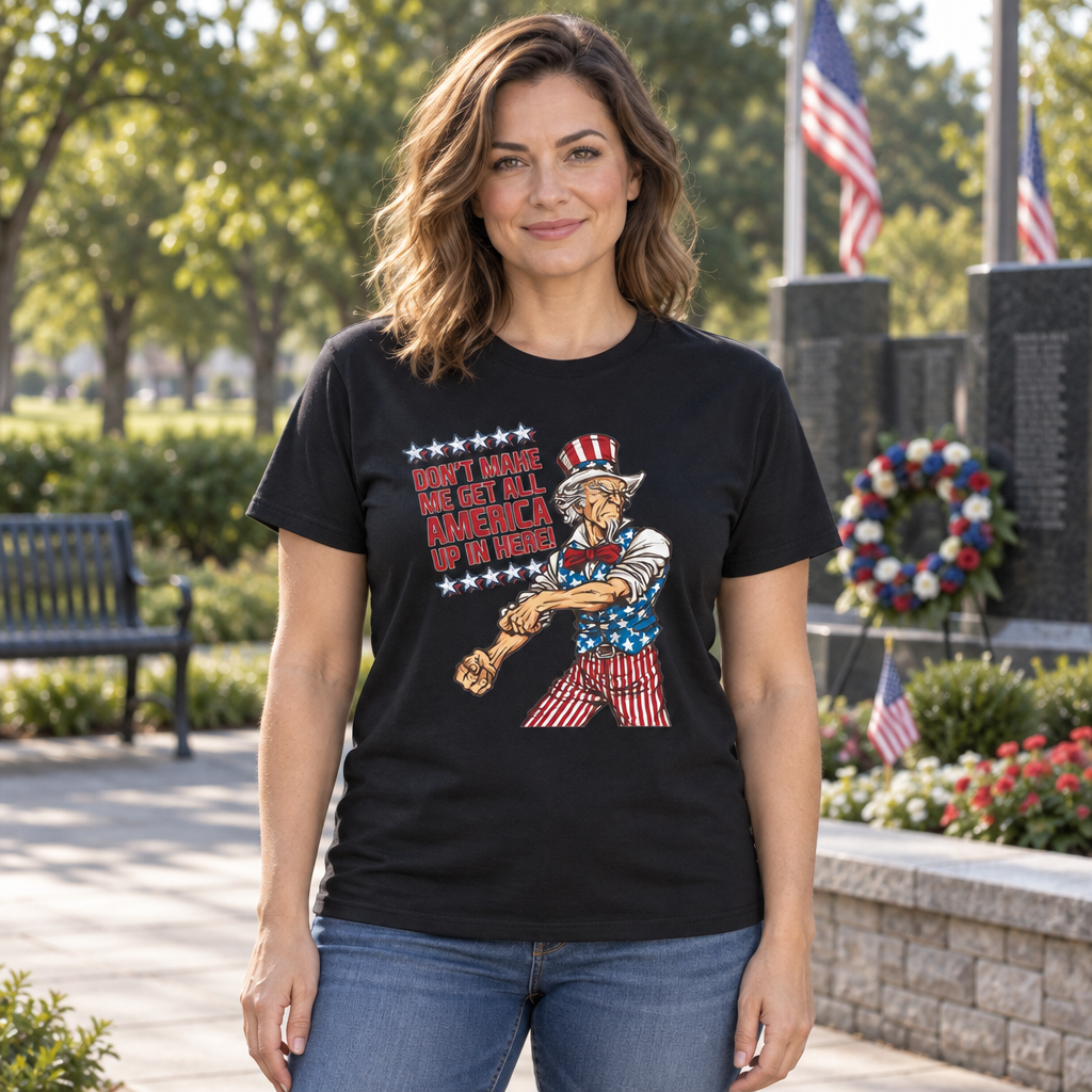 Uncle Sam Rolled-Up Sleeves — Black T-Shirt — lifestyle hero