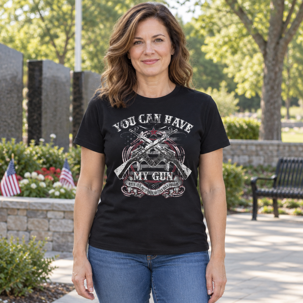 You Can Have My Gun — Black T-Shirt — lifestyle hero