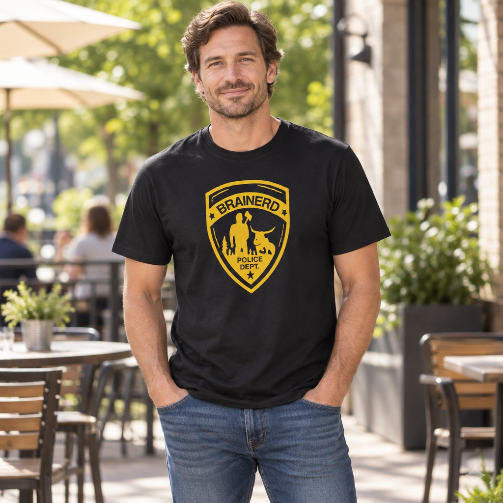 Brainerd Police Department — Black T-Shirt — lifestyle hero