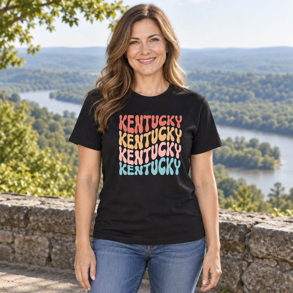 Kentucky — Black T-Shirt — lifestyle hero