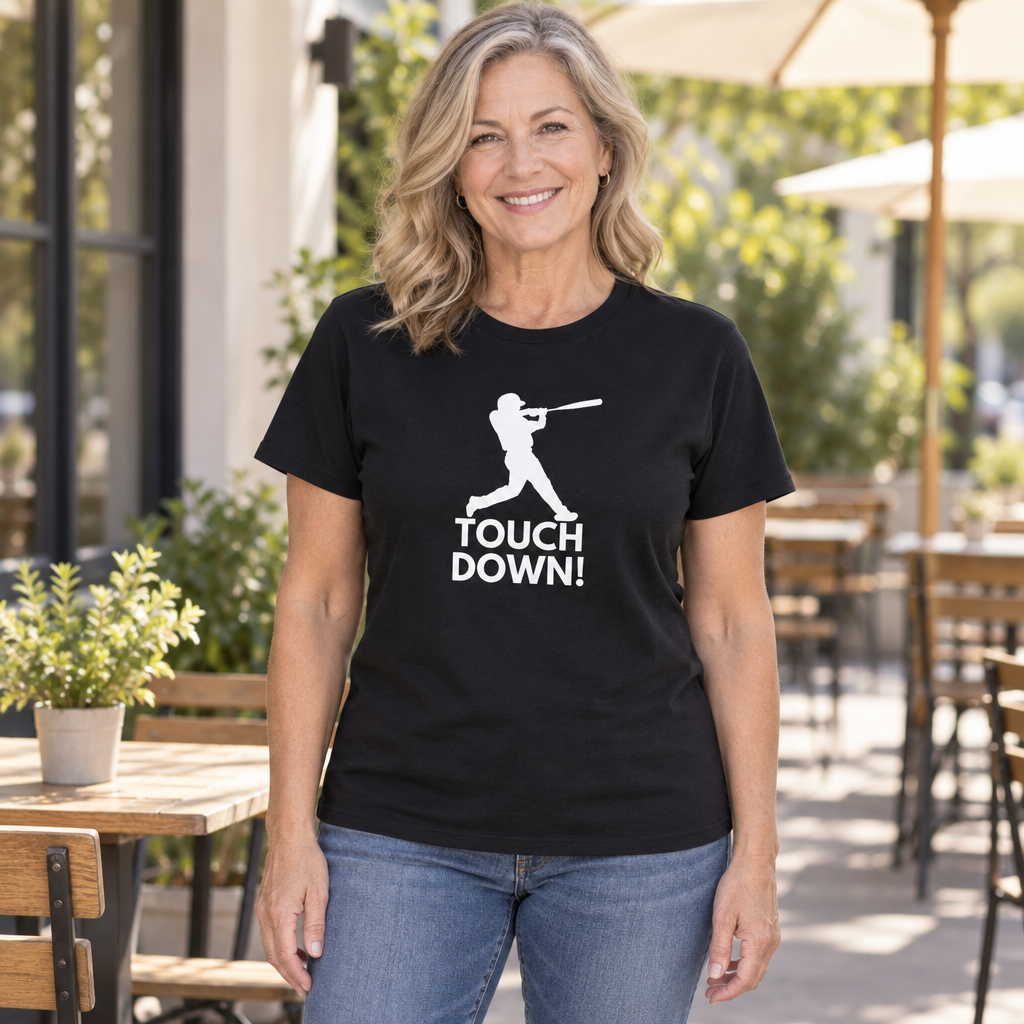 Funny Baseball Football Parody — Black T-Shirt — lifestyle hero
