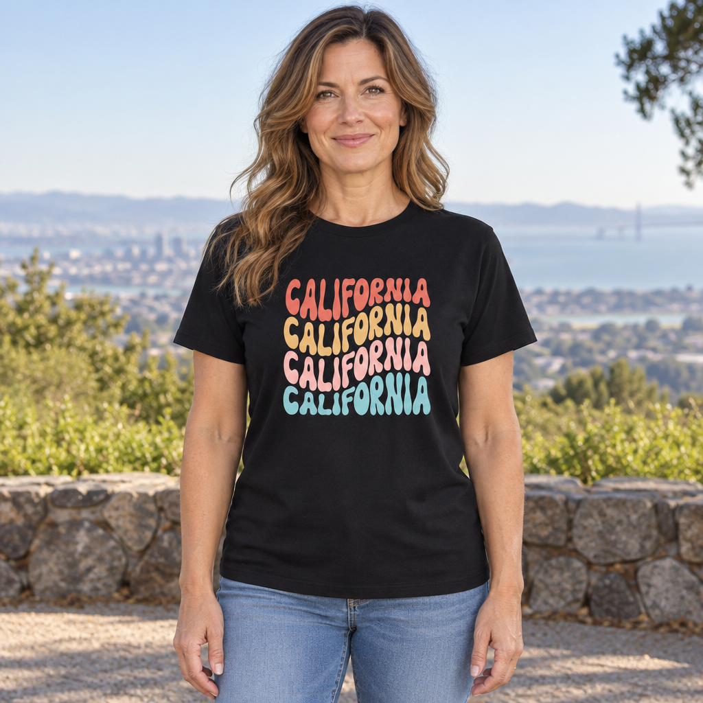 California — Black T-Shirt — lifestyle hero