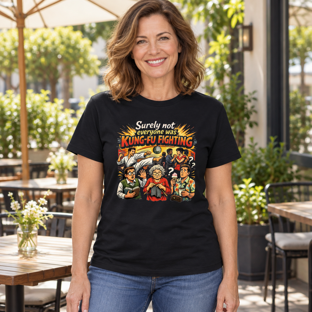 Kung Fu Fighting — Black T-Shirt — lifestyle hero