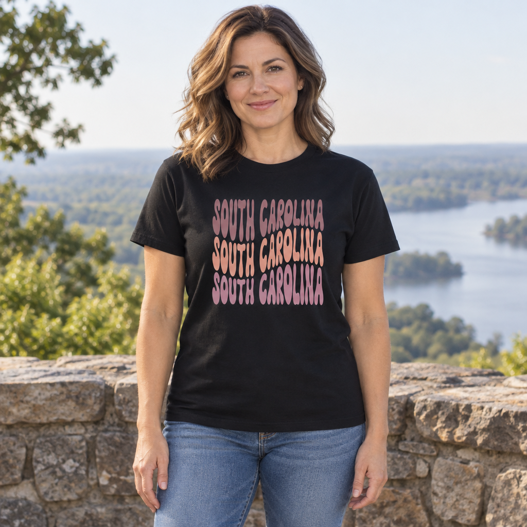 South Carolina — Black T-Shirt — lifestyle hero