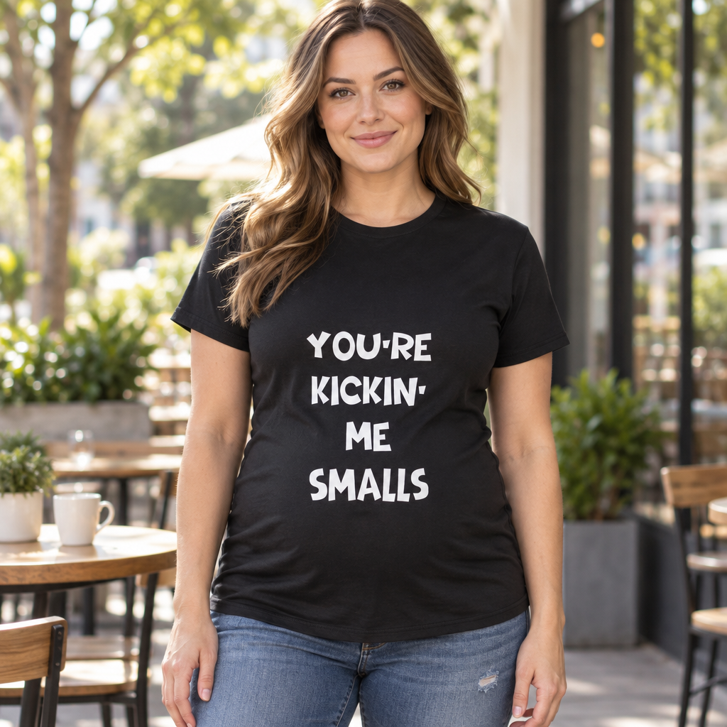 You Are Kicking Me Smalls — Black T-Shirt — lifestyle hero