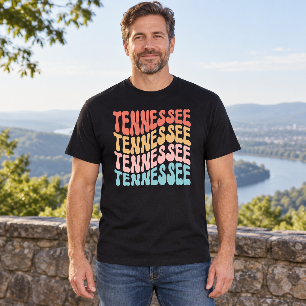 Tennessee — Black T-Shirt — lifestyle hero