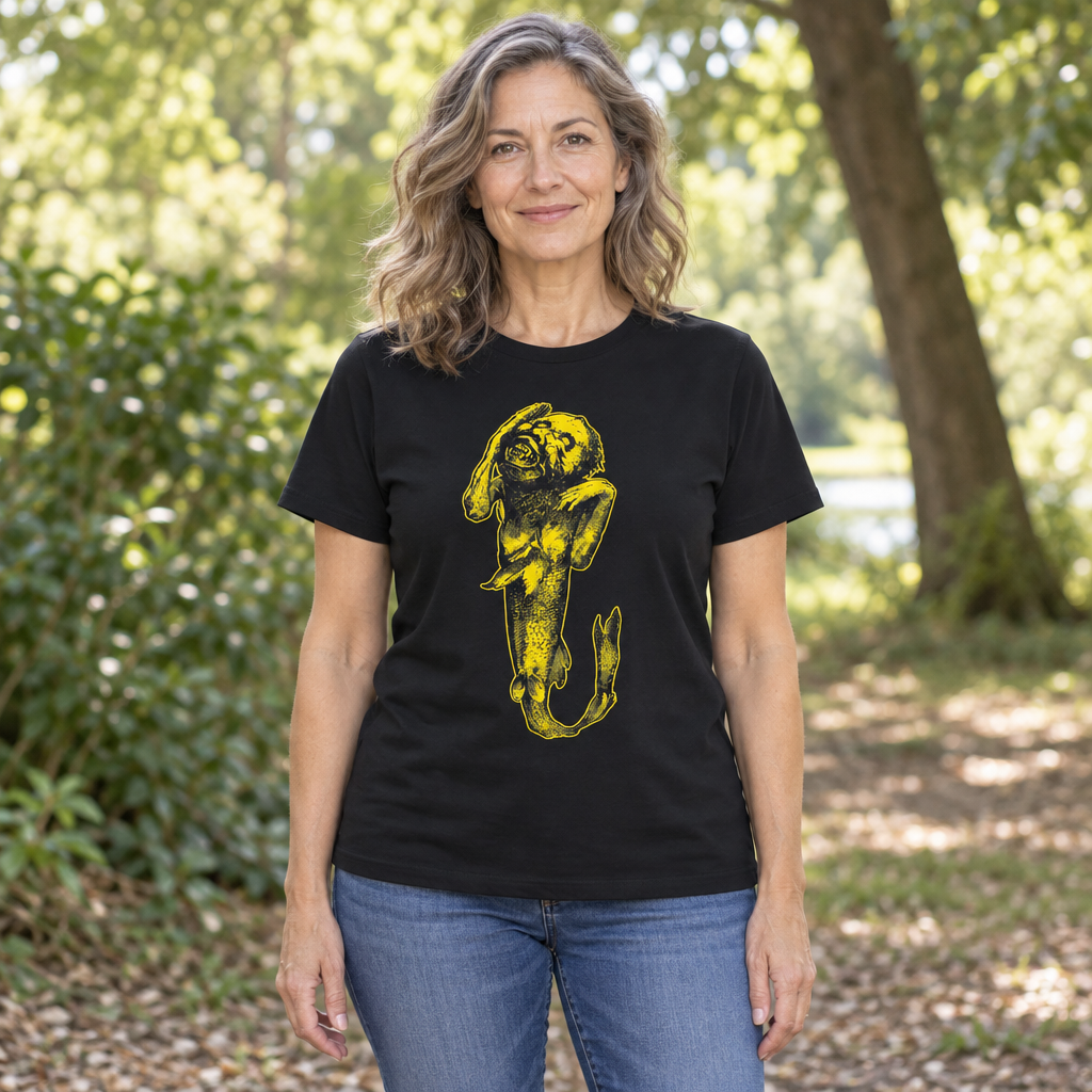 Fiji Mermaid — Black T-Shirt — lifestyle hero