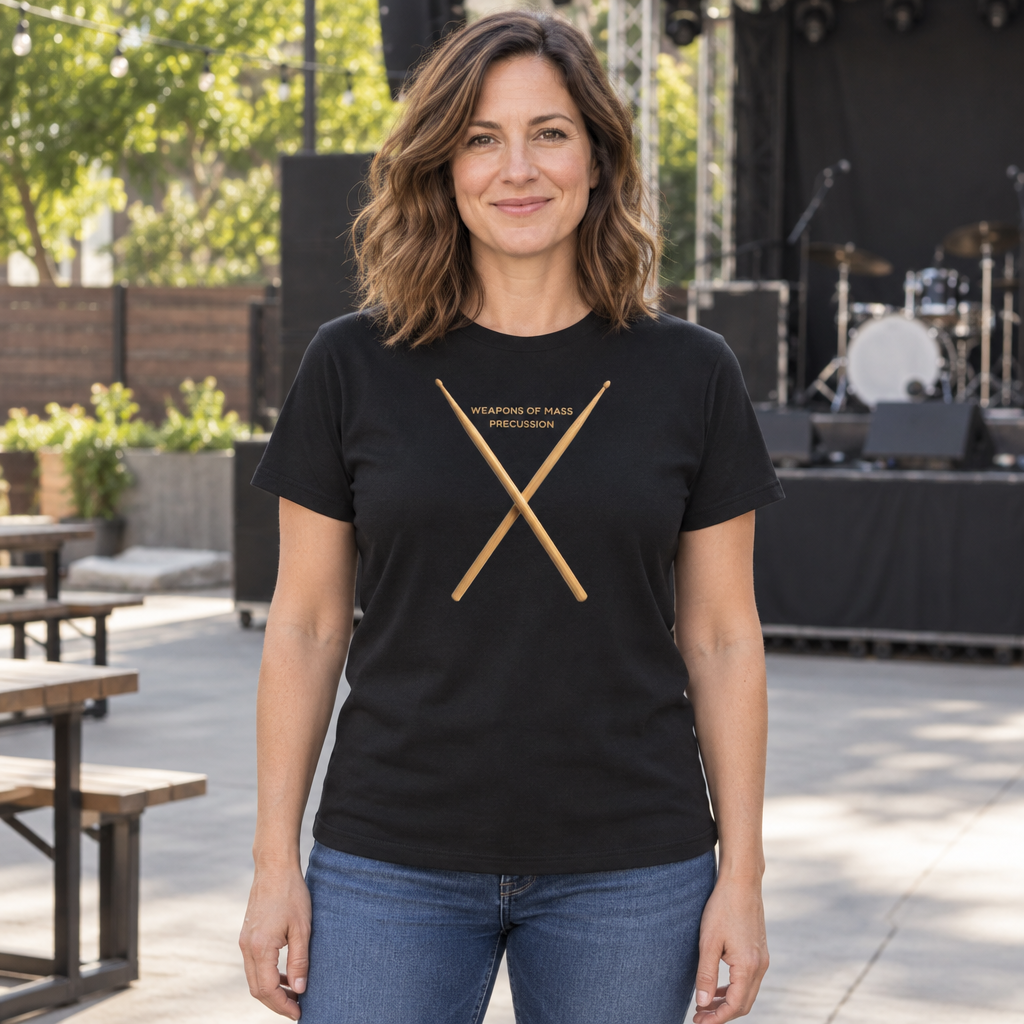 Weapons of Mass Percussion — Black T-Shirt — lifestyle hero