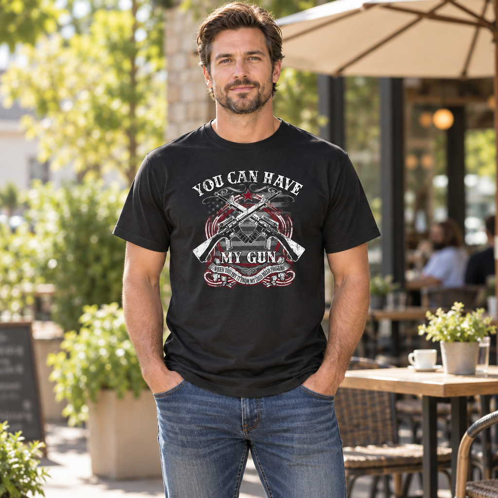 Cold Dead Fingers — Black T-Shirt — lifestyle hero