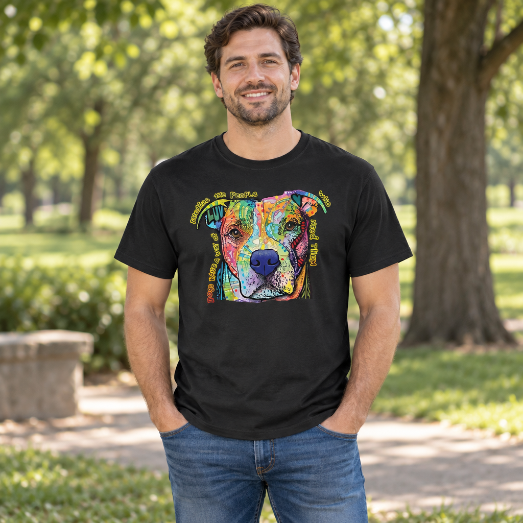 Dogs Have a Way — Black T-Shirt — lifestyle hero
