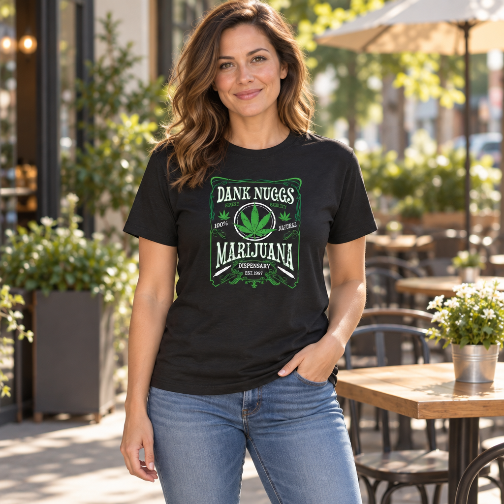 Dank Nuggs — Black T-Shirt — lifestyle hero