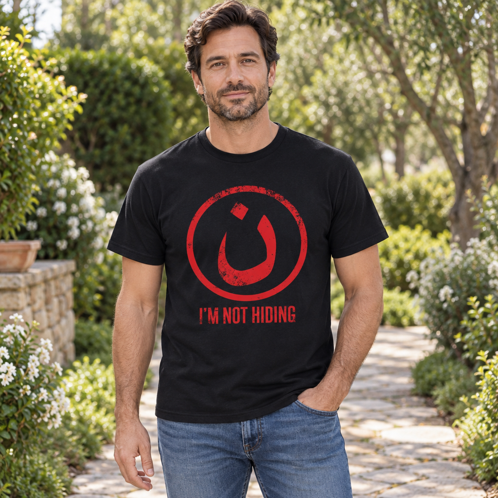 Nazarene I'm Not Hiding — Black T-Shirt — lifestyle hero