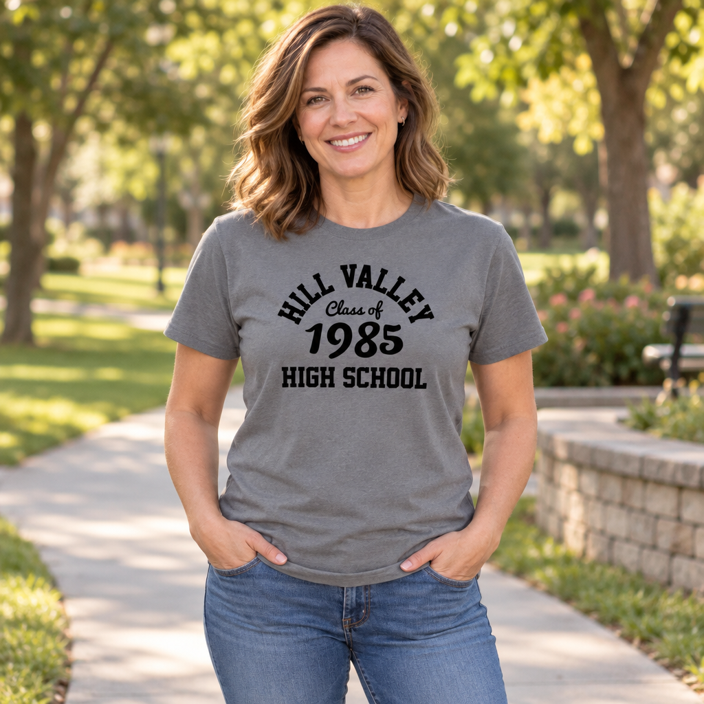Hill Valley Class of 1985 — Charcoal T-Shirt — lifestyle alt