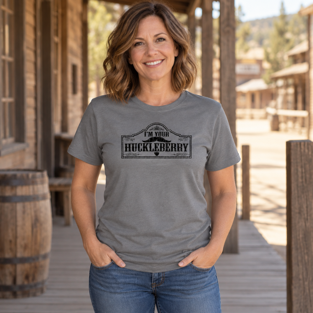 I Am Your Huckleberry — Charcoal T-Shirt — lifestyle alt