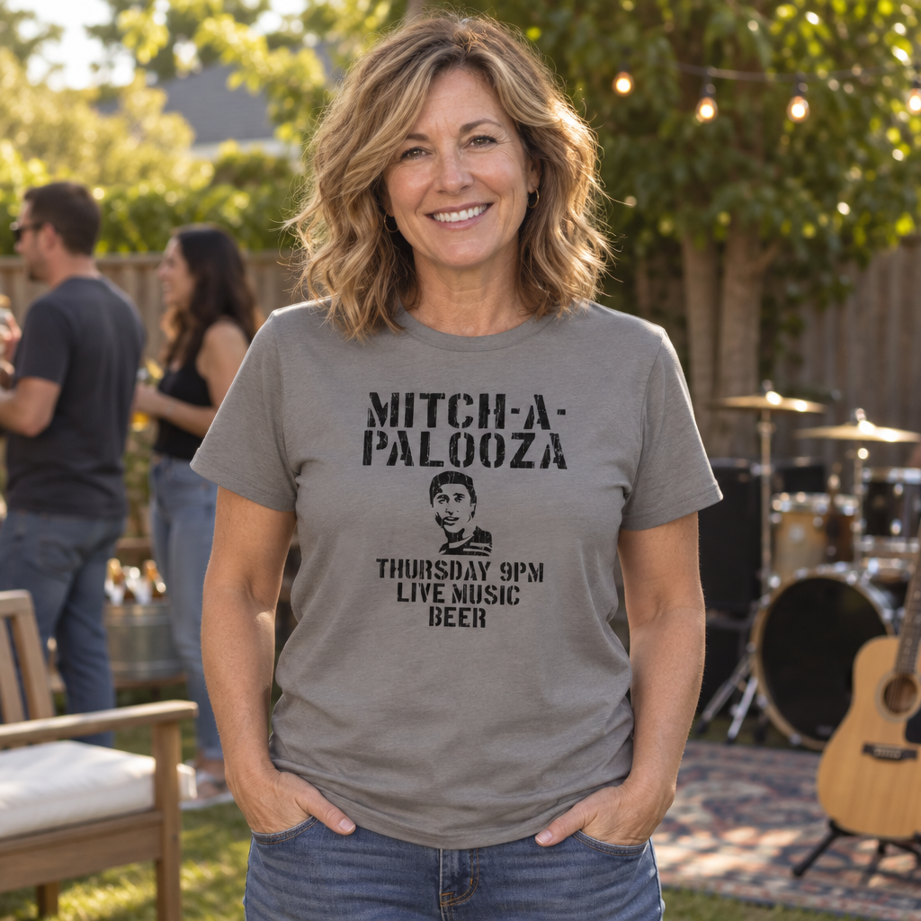 Mitch-a-Palooza — Charcoal T-Shirt — lifestyle alt
