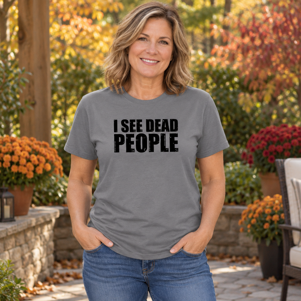 I See Dead People — Charcoal T-Shirt — lifestyle alt