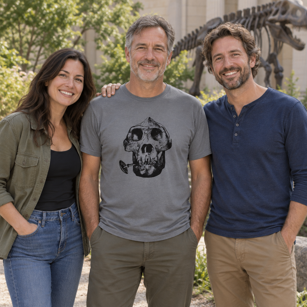 Stoned Ape Skull — Charcoal T-Shirt — lifestyle group