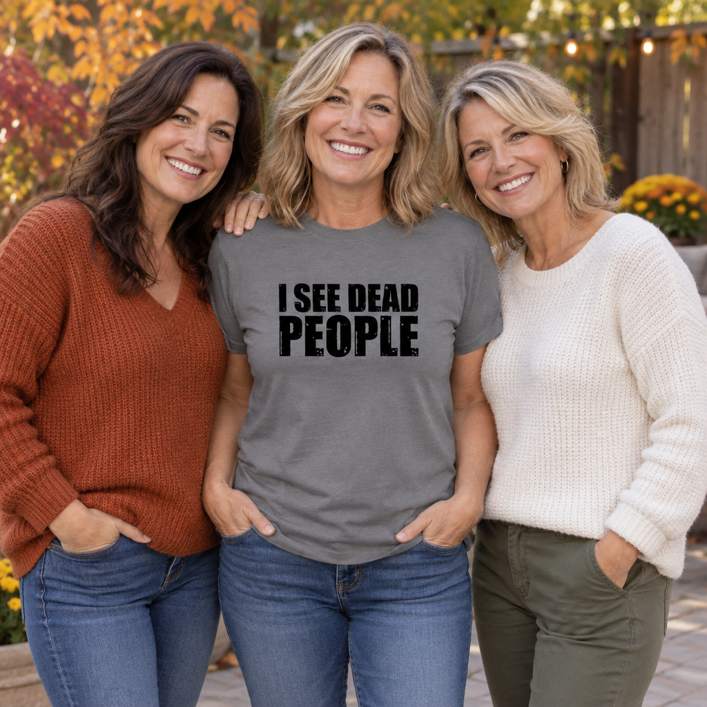 I See Dead People — Charcoal T-Shirt — lifestyle group