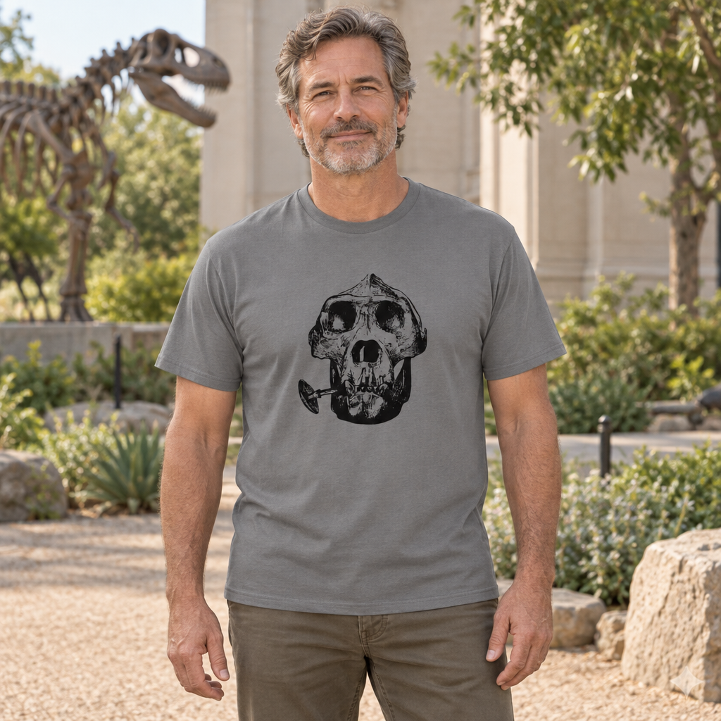 Stoned Ape Skull — Charcoal T-Shirt — lifestyle hero