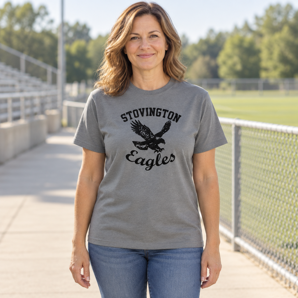 Stovington Eagles — Charcoal T-Shirt — lifestyle hero