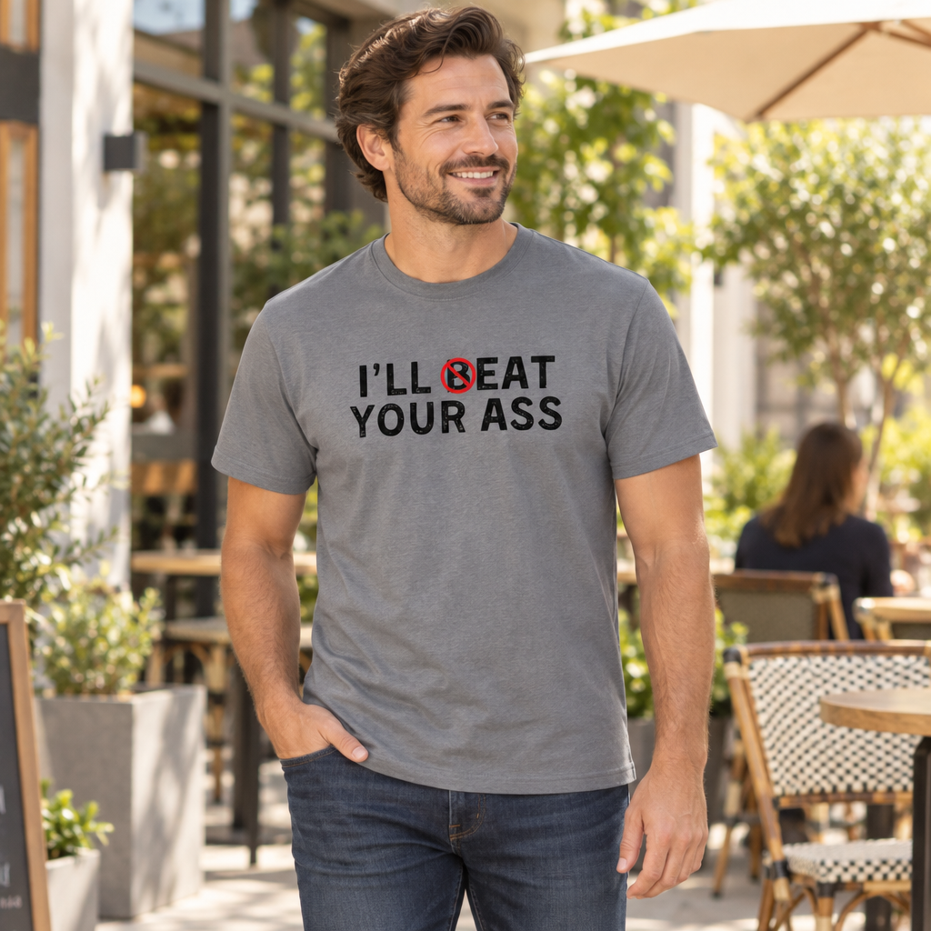 I'll B-EAT Your Ass — Charcoal T-Shirt — lifestyle hero