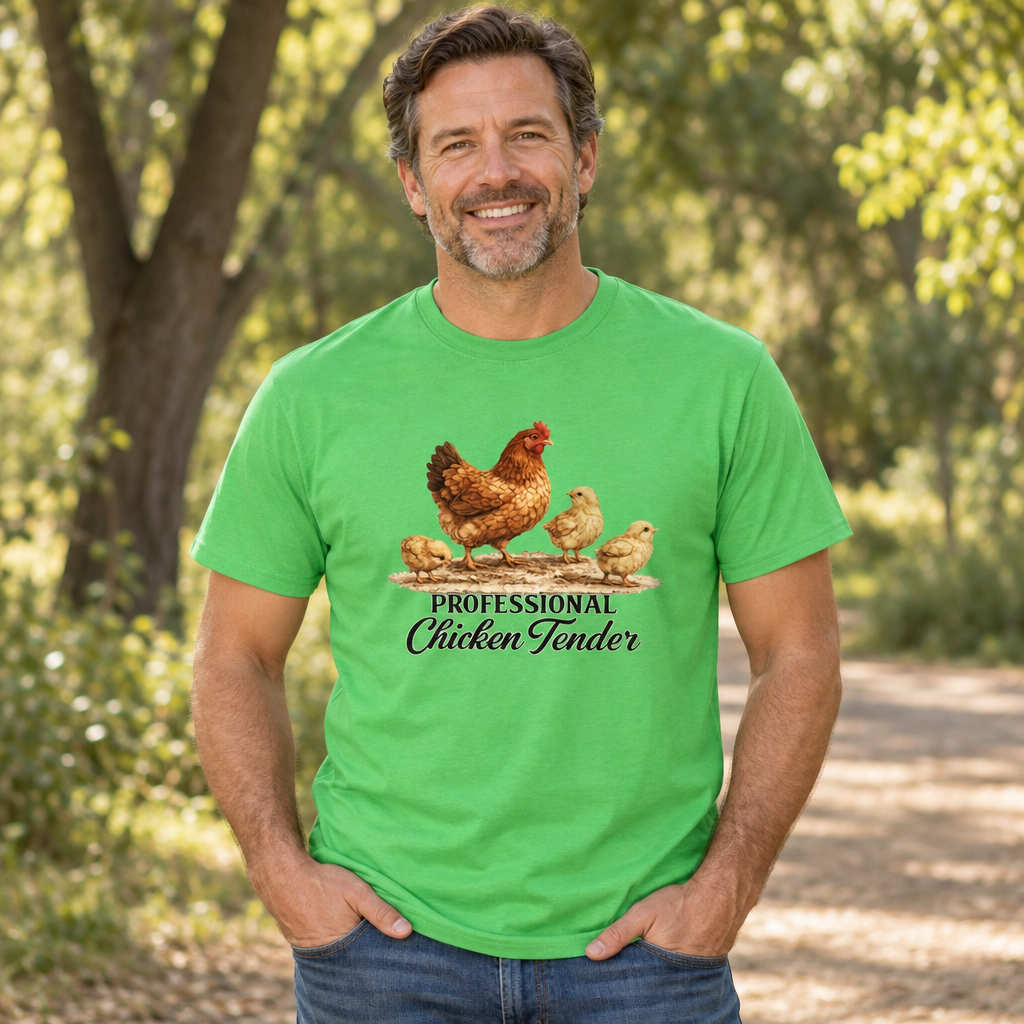 Chicken Tender Funny — Electric Green T-Shirt — lifestyle alt