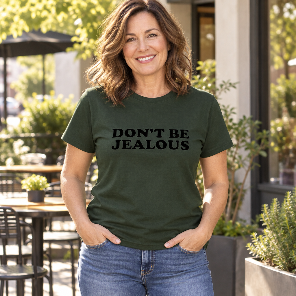 Don't Be Jealous — Forest Green T-Shirt — lifestyle alt