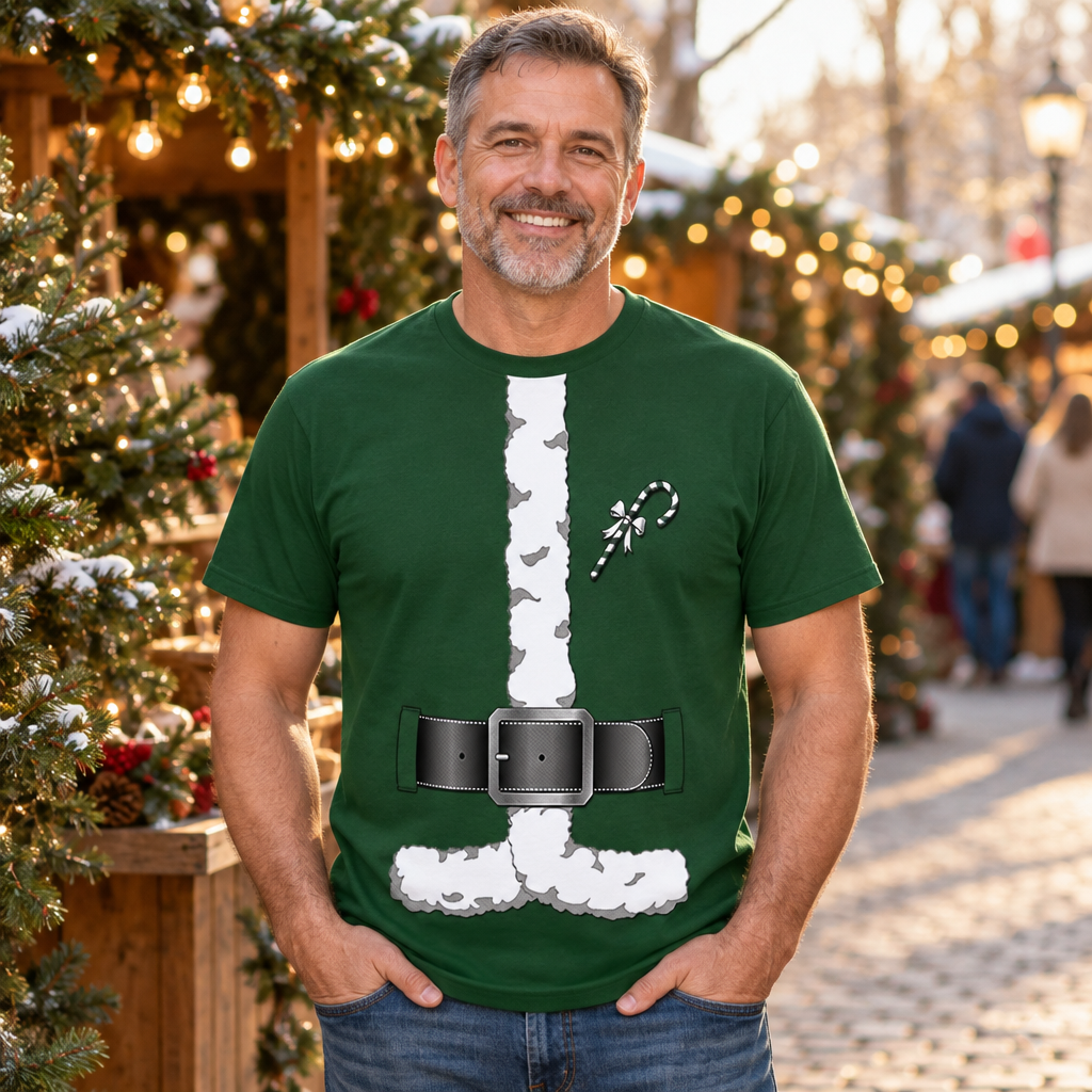 Santa Claus Suit Costume — Forest Green T-Shirt — lifestyle alt