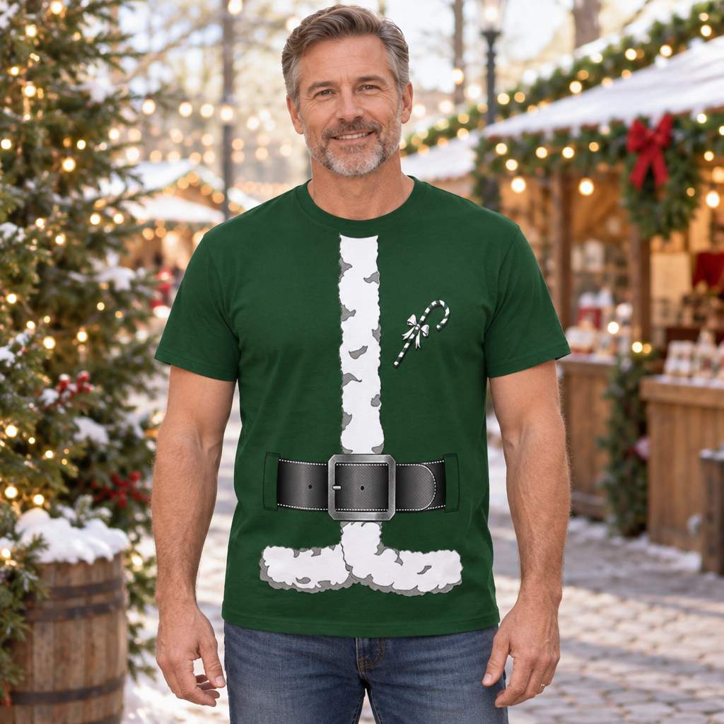 Santa Claus Suit Costume — Forest Green T-Shirt — lifestyle hero