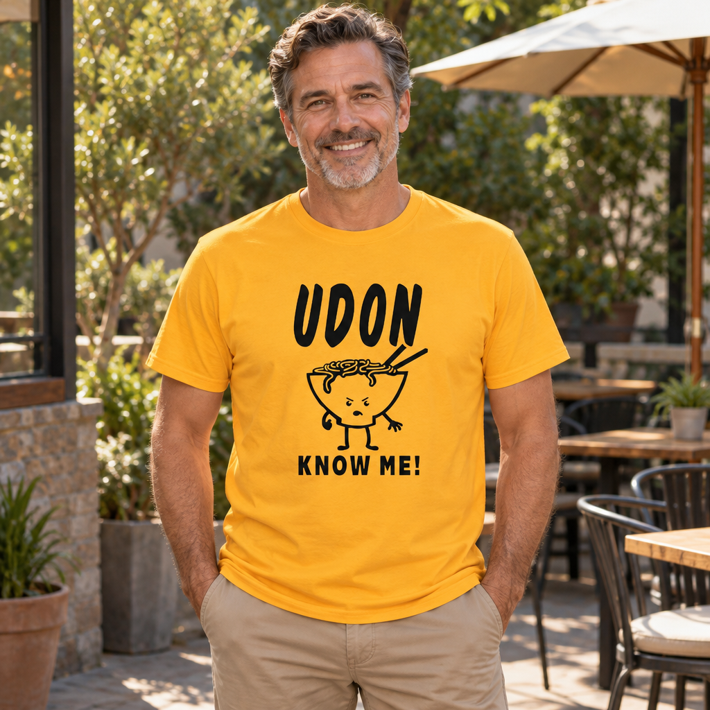 Udon Know Me — Gold T-Shirt — lifestyle alt