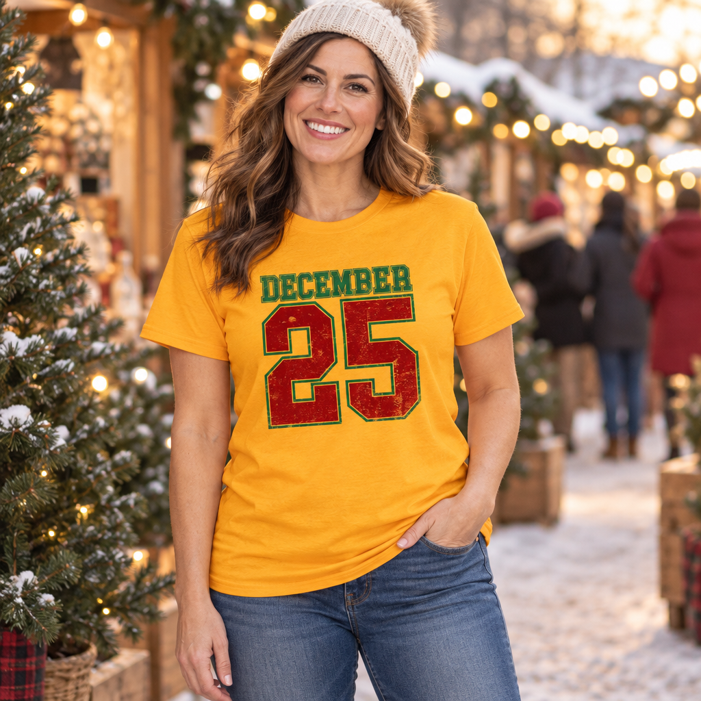 December 25 Red Jersey — Gold T-Shirt — lifestyle alt