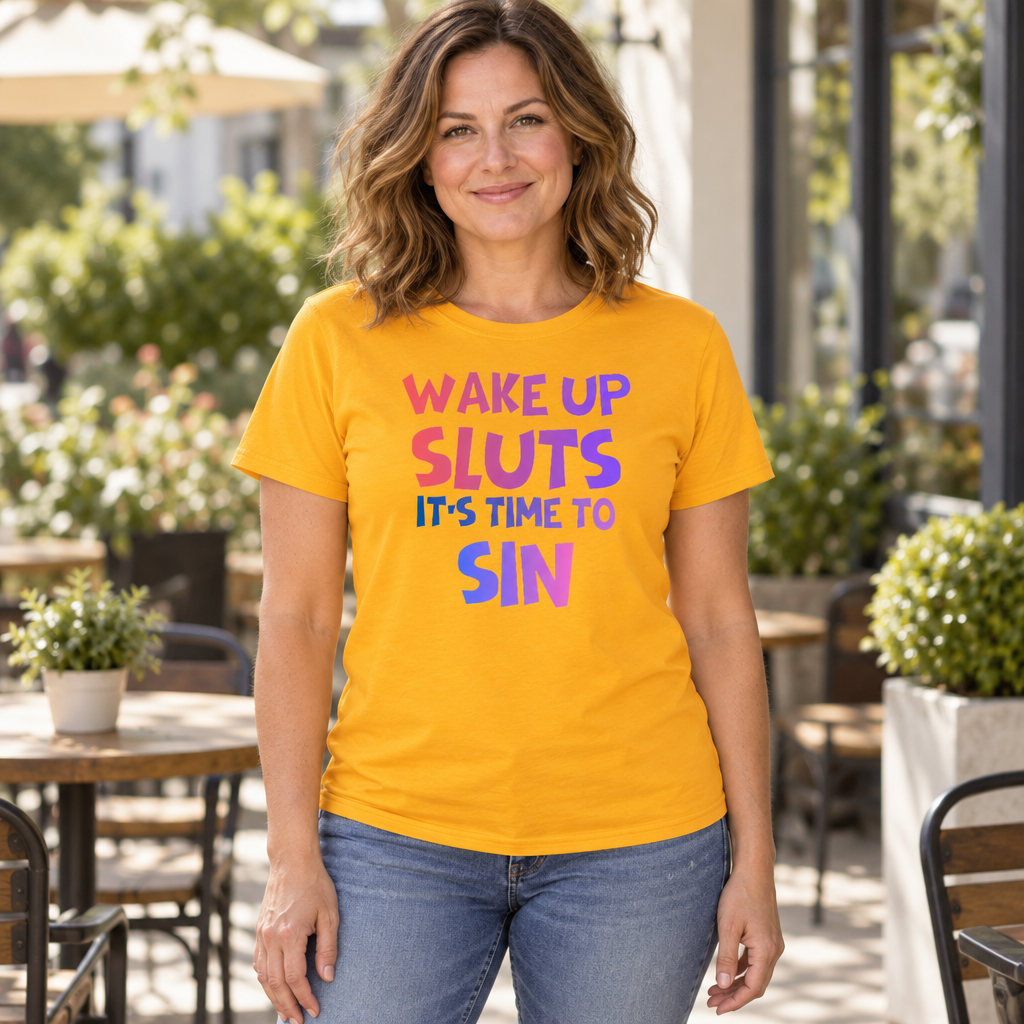 Funny Party — Gold T-Shirt — lifestyle hero