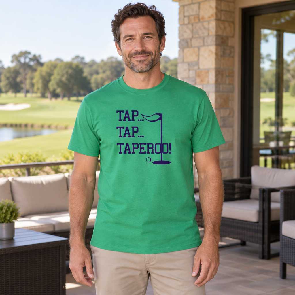 Tap Tap Taperoo — Green T-Shirt — lifestyle hero