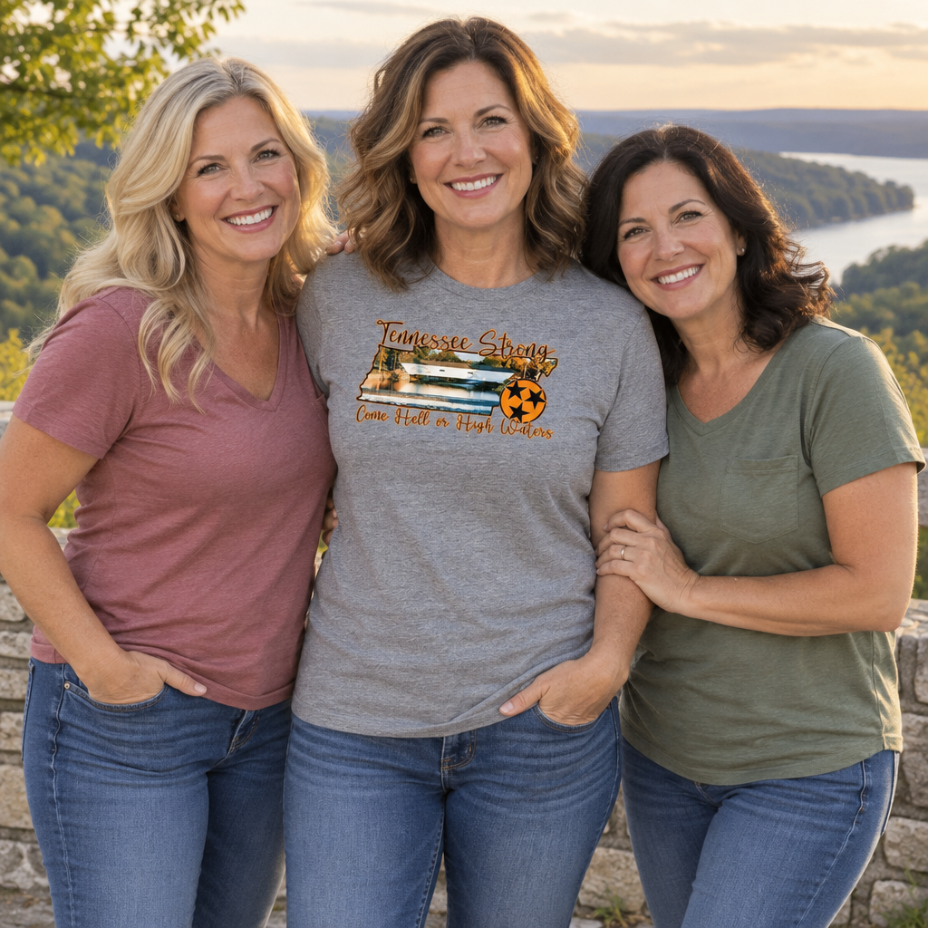 Tennessee Strong — Heather Gray T-Shirt — lifestyle group