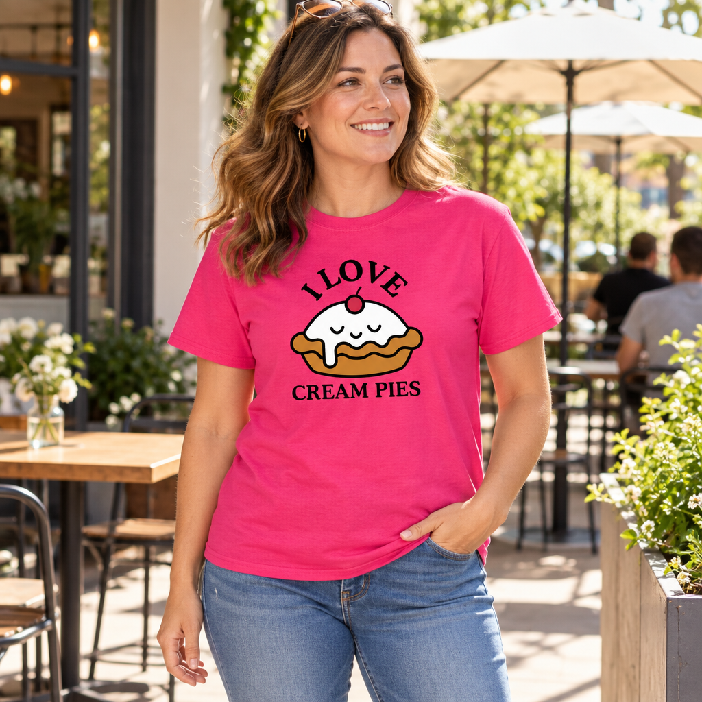I Love Cream Pies — Heliconia T-Shirt — lifestyle alt