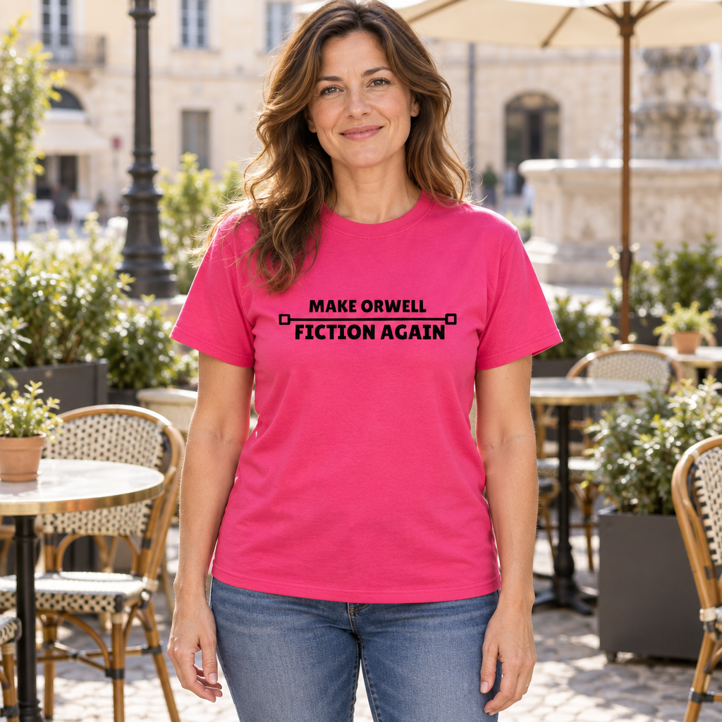 Make Orwell Fiction Again — Heliconia T-Shirt — lifestyle hero