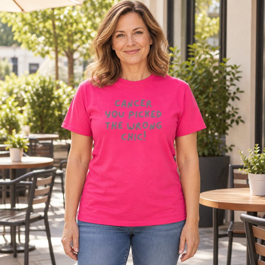 Cancer Awareness — Heliconia T-Shirt — lifestyle hero
