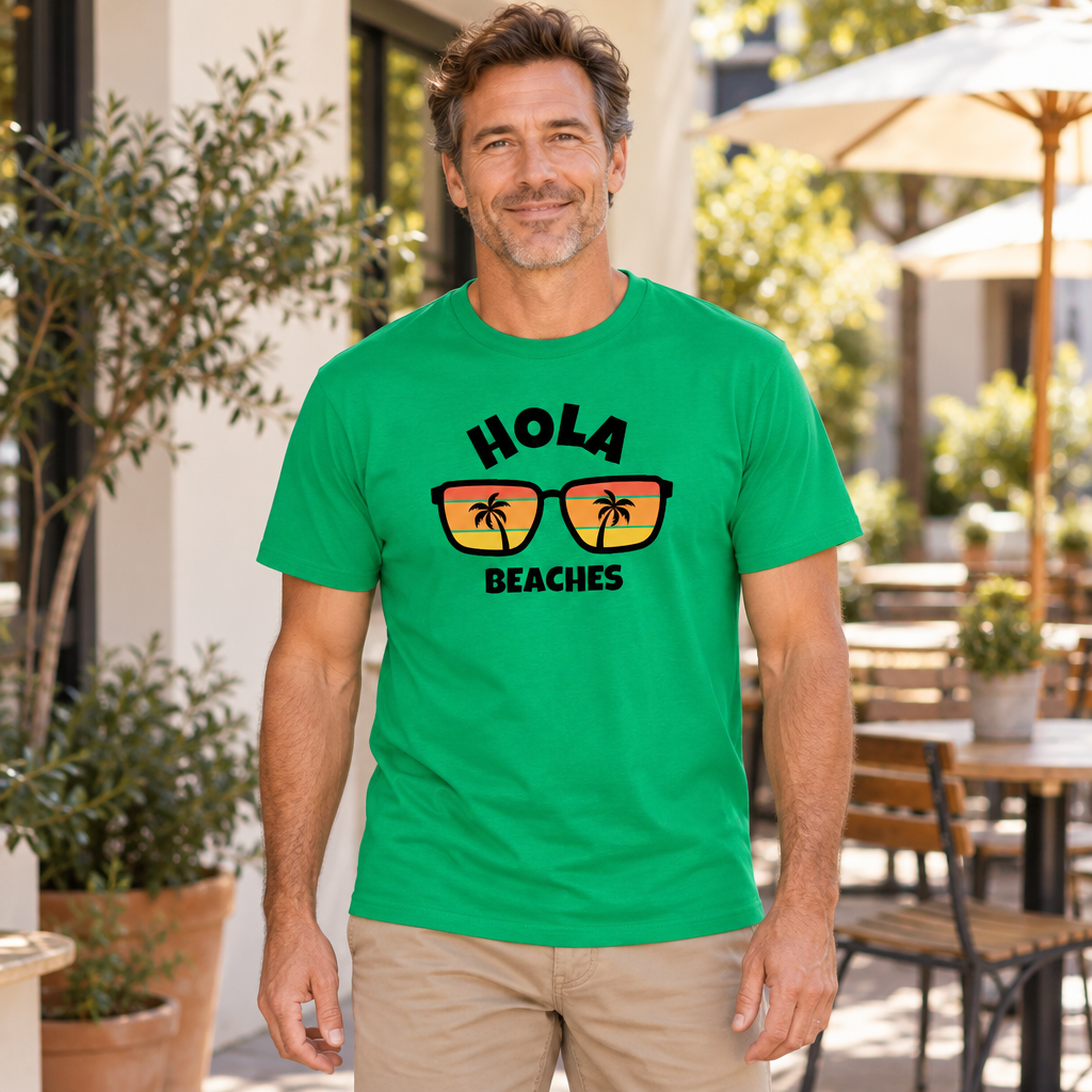 Hola Beaches — Irish T-Shirt — lifestyle hero