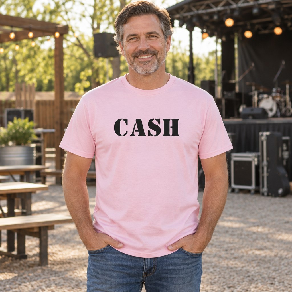 Cash Country Music — Light Pink T-Shirt — lifestyle alt