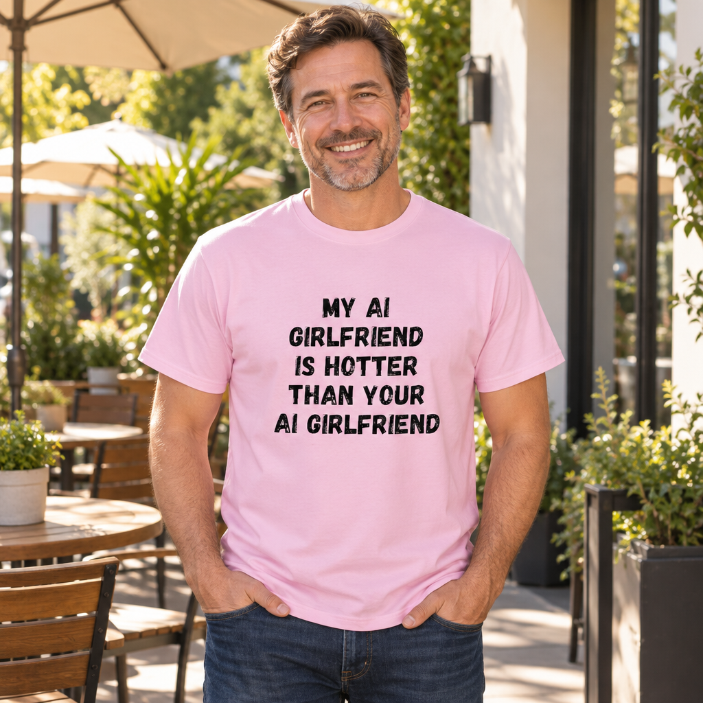 Ai Girlfriend — Light Pink T-Shirt — lifestyle alt