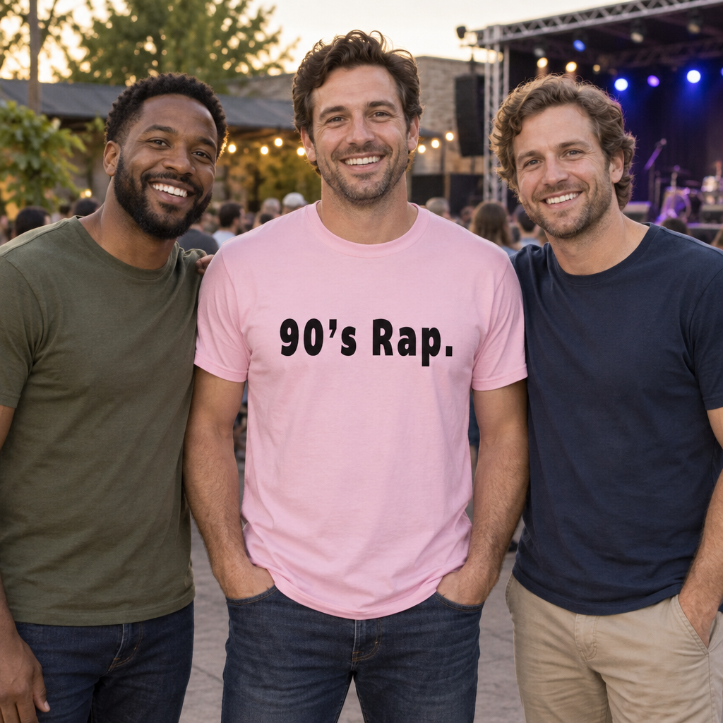 90s Rap — Light Pink T-Shirt — lifestyle group