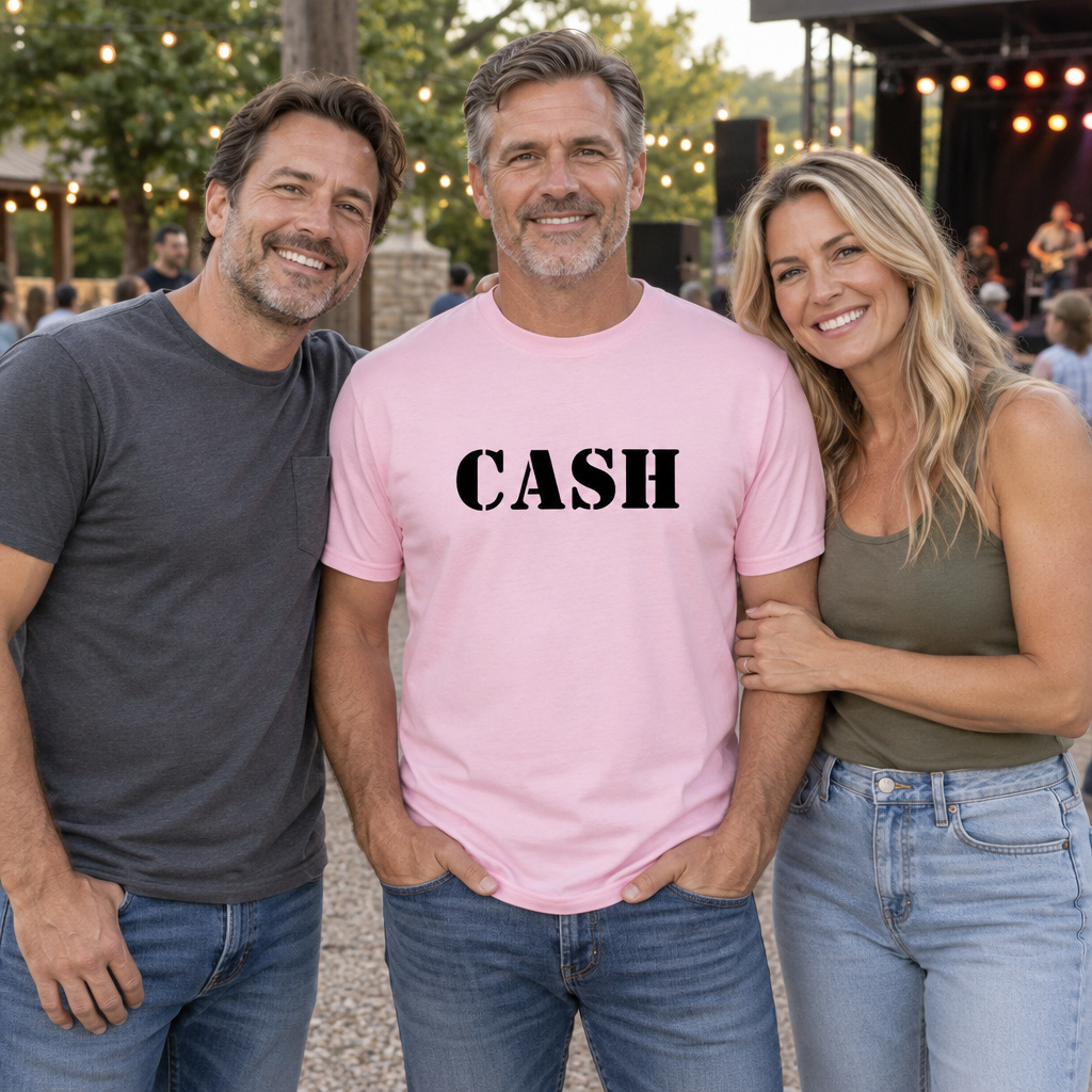 Cash Country Music — Light Pink T-Shirt — lifestyle group