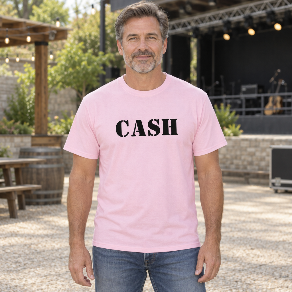 Cash Country Music — Light Pink T-Shirt — lifestyle hero